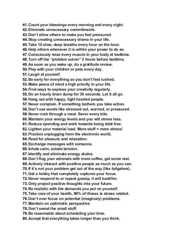 100 SOLUTIONS TO STRESS AND DEPRESSION.