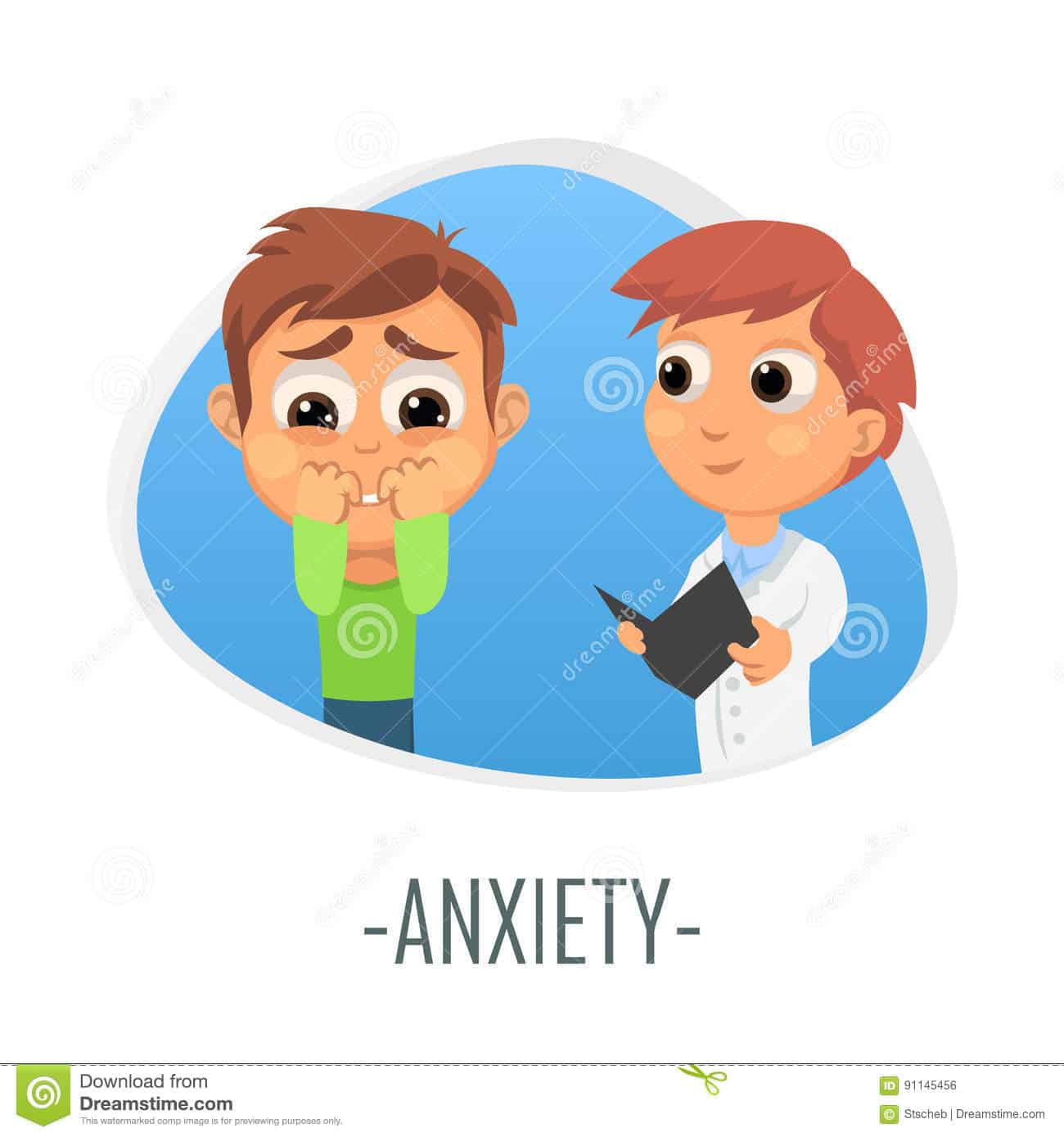 Anxiety Medical Concept. Vector Illustration. Stock Vector ...