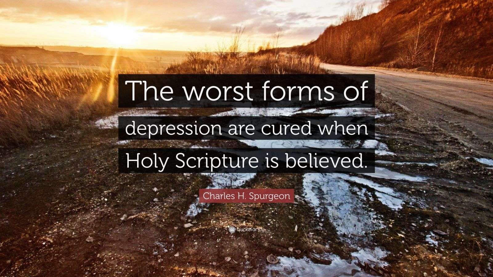 Charles H. Spurgeon Quote: The worst forms of depression ...