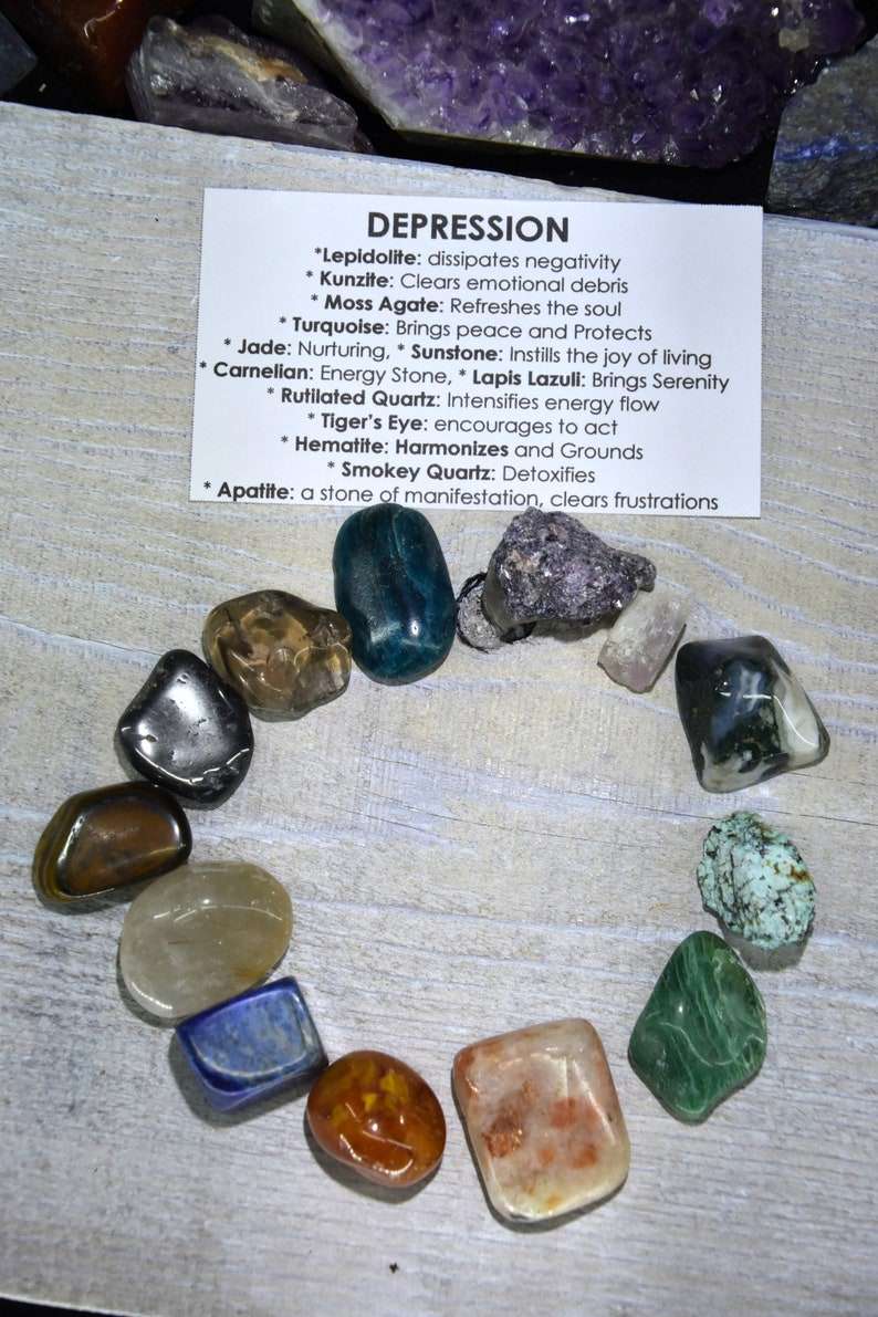 Depression Crystals Gemstones Kit Depression Set ...