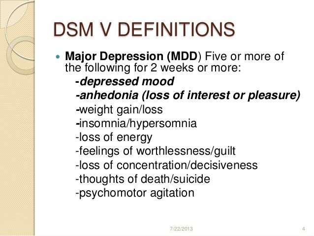 Depression: Depression Dsm 5