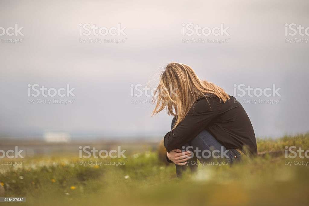 Depression In Nature Stock Photo