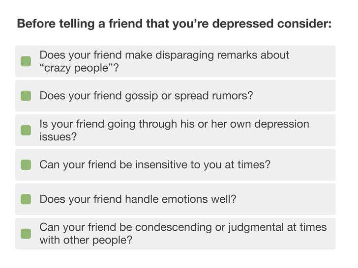How to Tell Your Best Friend You Are Depressed