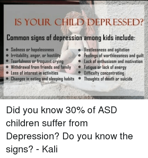 IS YOUR CHILD DEPRESSED? Common Signs of Depression Among Kids Include ...