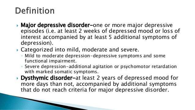 Major depressive disorder case study