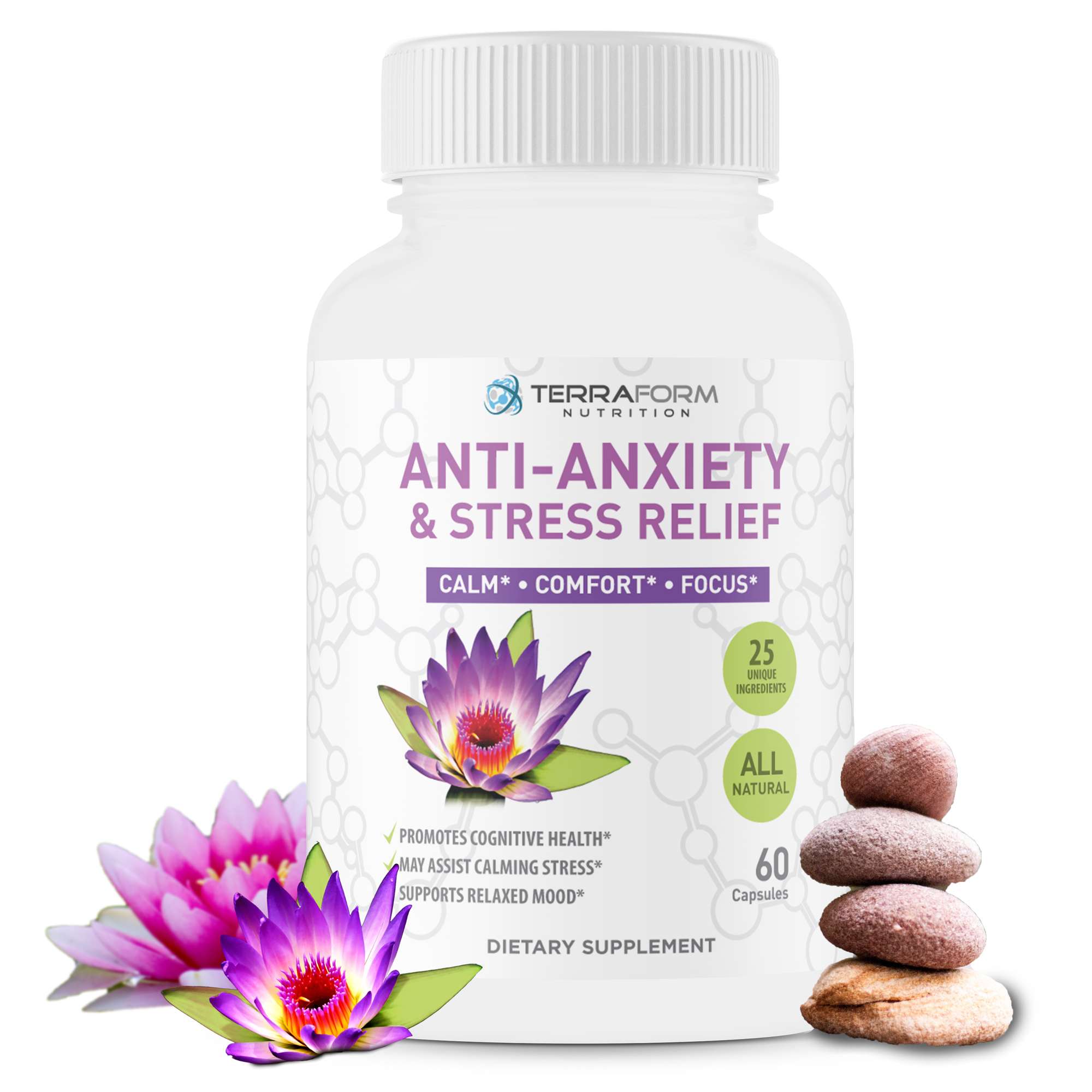 Premium Anxiety Relief Pills  Natural Formula Supports a Calm ...