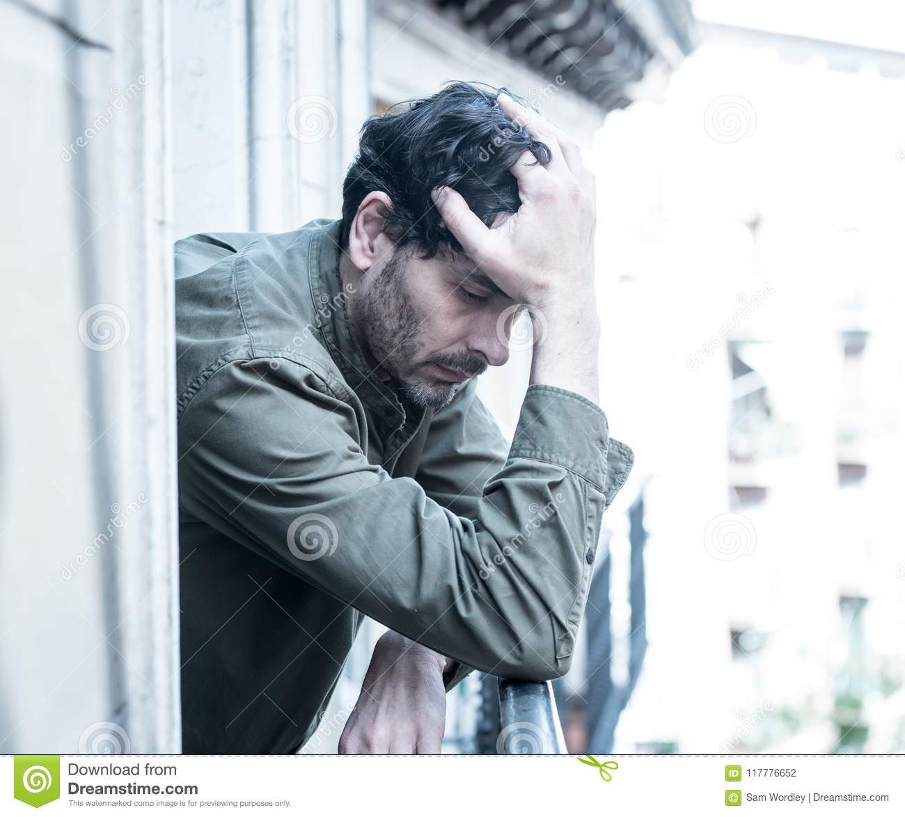 Sad Depressed Man Feeling Low and Sad in Mental Health Concept Stock ...