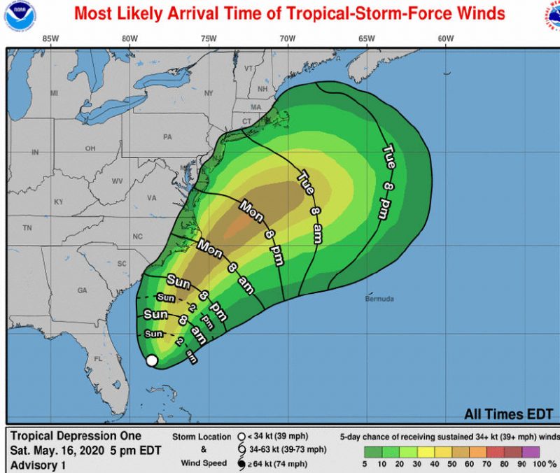 Tropical Storm Watch in effect for the Outer Banks