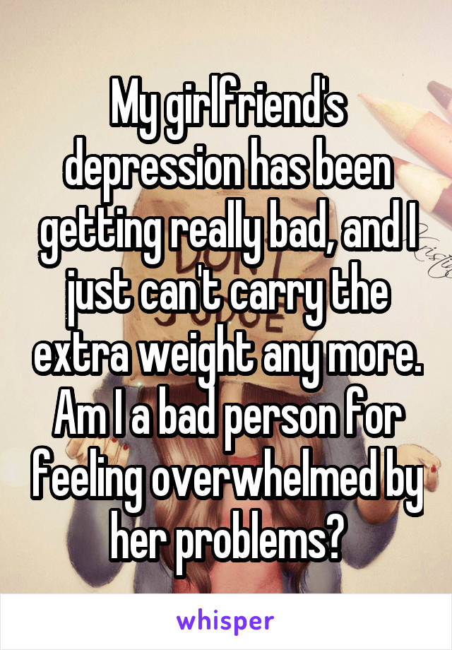 True Life: My Partner Is Battling Depression