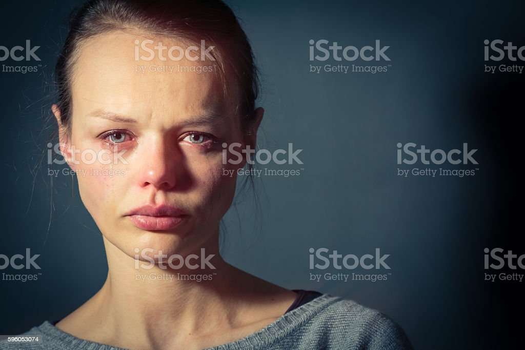 Young Woman Suffering From A Severe Depression Stock Photo