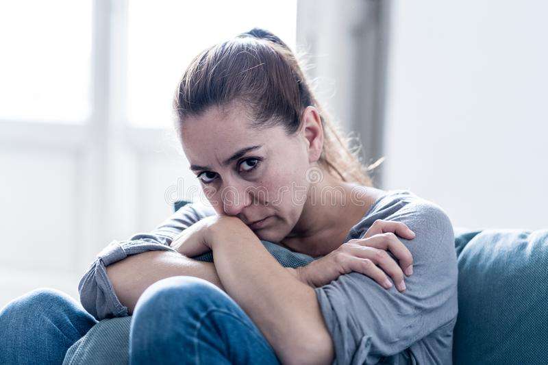 Young Woman Suffering From Depression Stock Photo